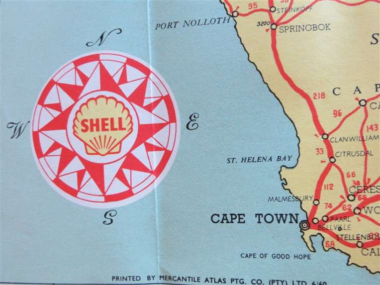 1963 - The Castle Union Line - Guide to South Africa with SHELL map & SA Route Map