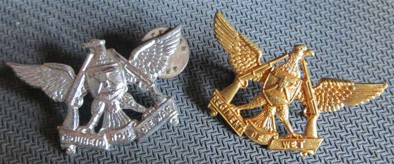 De Wet Regiment Collar Badges - 1st & 2nd Issue