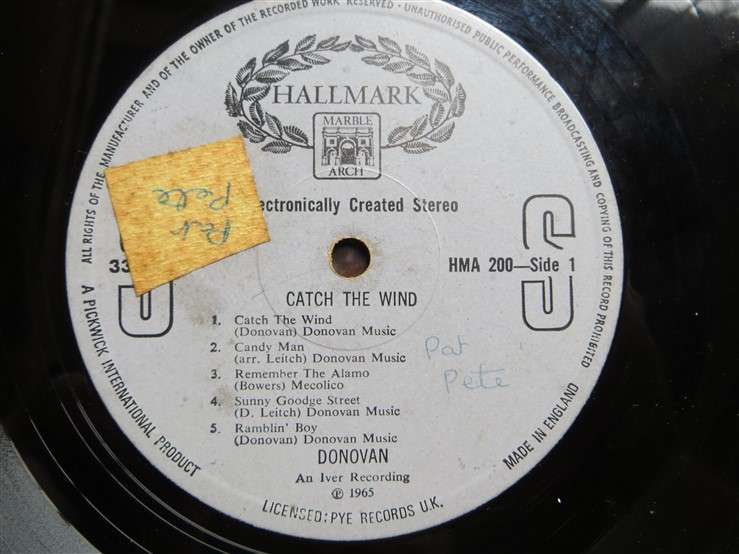 Donovan - Catch the Wind - Vintage Vinyl LP - VG