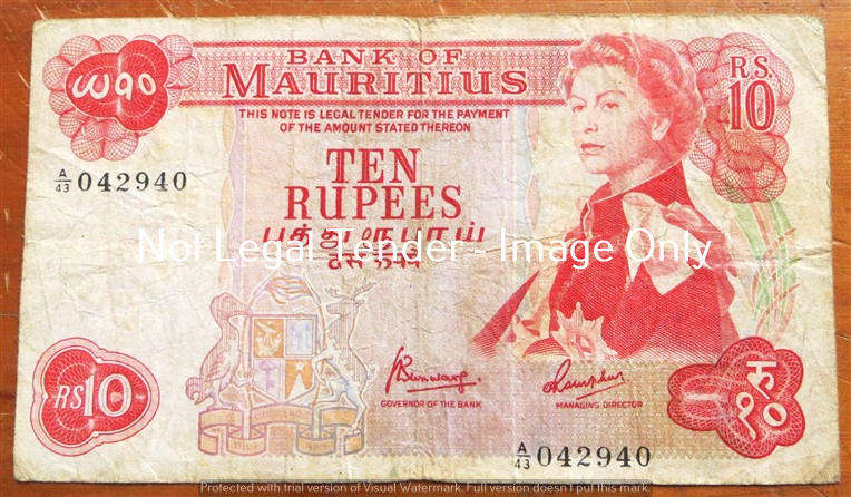 Mauritius - 10 Rupees Bank Note