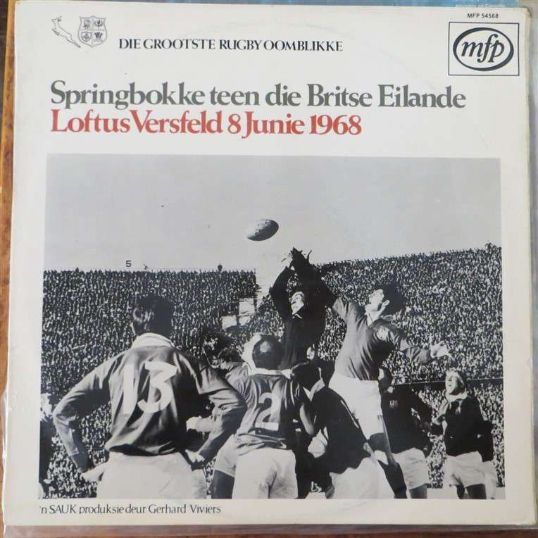 1968 Die Springbokke teen die Britse Eilande Vintage Vinyl LP - VG
