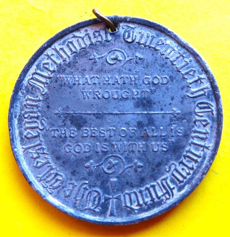Antique Methodist Medal Victorian Edwardian 1900 Wesleyan Methodist Twentieth Century Fund