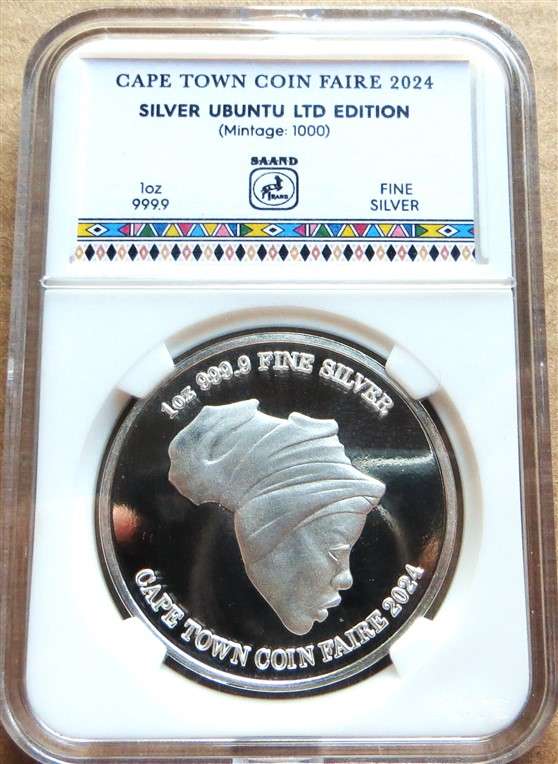 Ubuntu 2024 Cape Town Coin Fair Ltd. Edition Silver 1Oz - Mintage1000