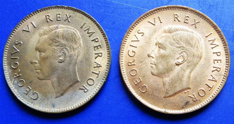 1942 + 1943 Union Quarter Penny 1/4d Farthing
