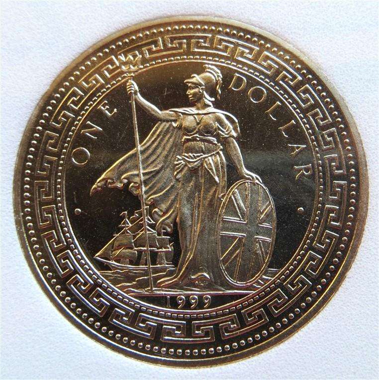1999 GB Trade Dollar - Macau returns to China PF69DCAM - Year of the Rabbit