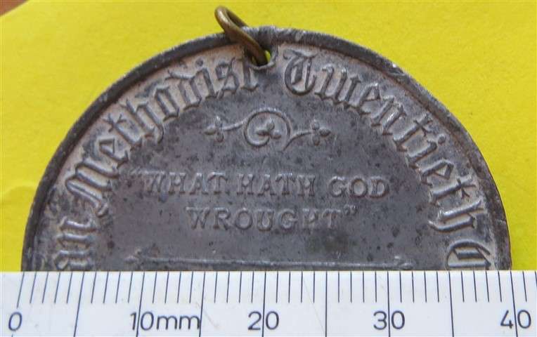 Antique Methodist Medal Victorian Edwardian 1900 Wesleyan Methodist Twentieth Century Fund