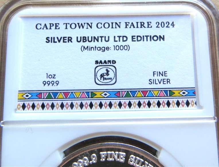 Ubuntu 2024 Cape Town Coin Fair Ltd. Edition Silver 1Oz - Mintage1000