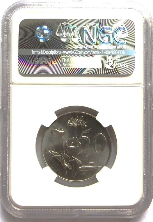 1965 SA 50c MS64 Afrikaans - NGC Graded