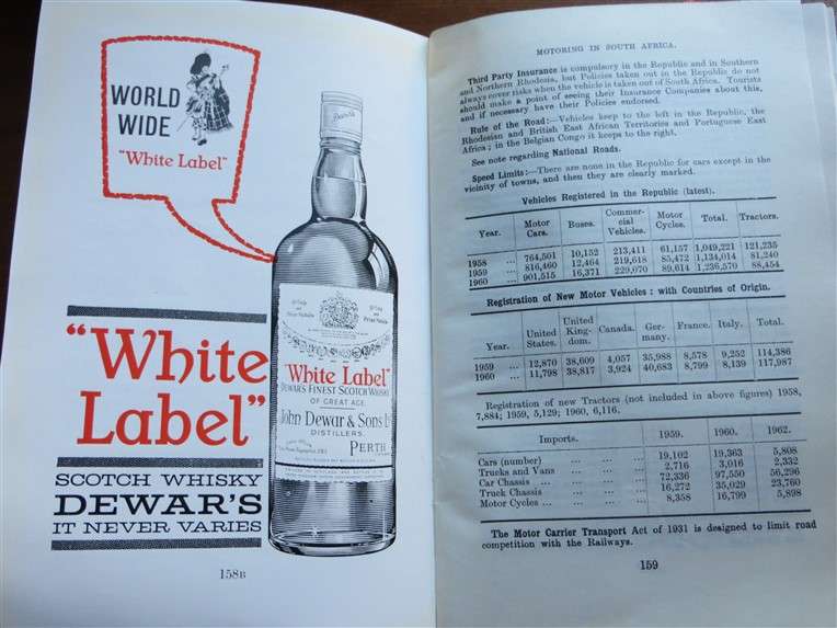 1963 - The Castle Union Line - Guide to South Africa with SHELL map & SA Route Map