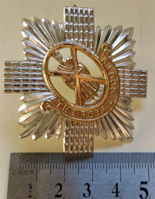 The Royal Scots Bi-Metal Cap Badge