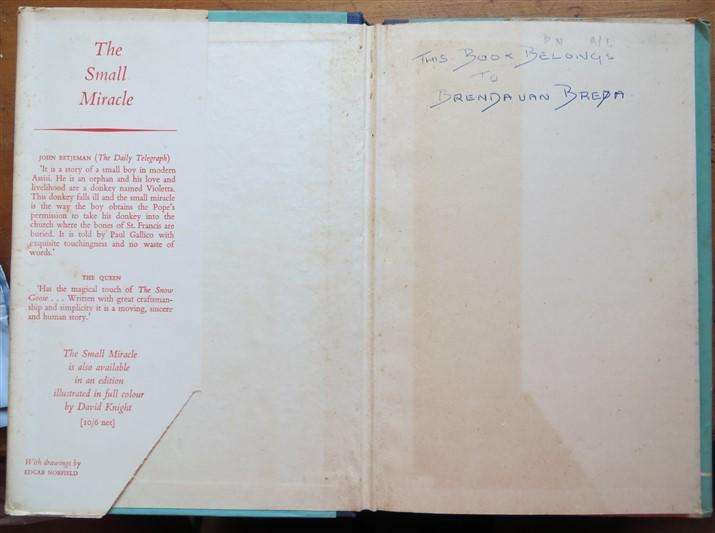 Paul Gallico - A Small Miracle - 1955 Hardcover