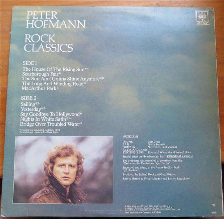 Peter Hofmann - Rock Classics - Vintage Vinyl LP VG