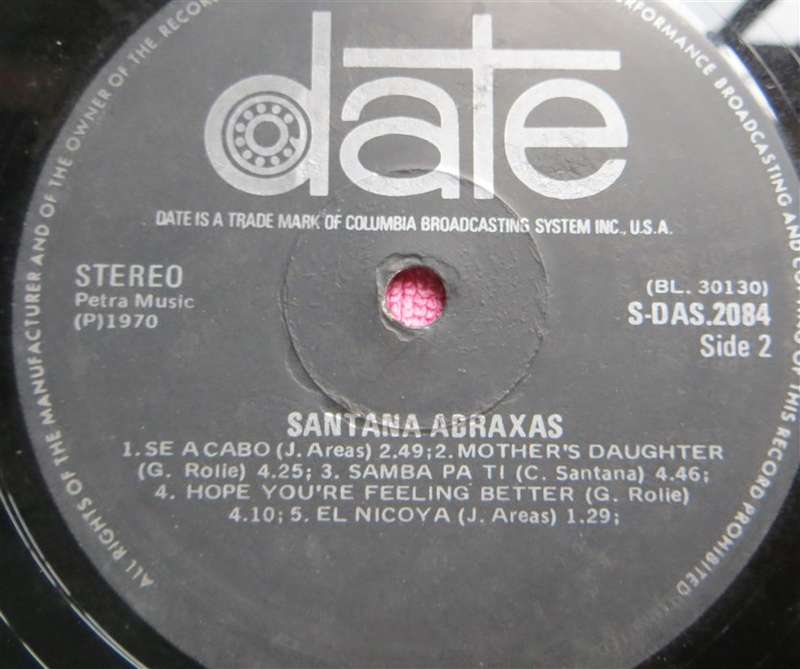 Santana - Abraxas - Vintage Vinyl LP VG