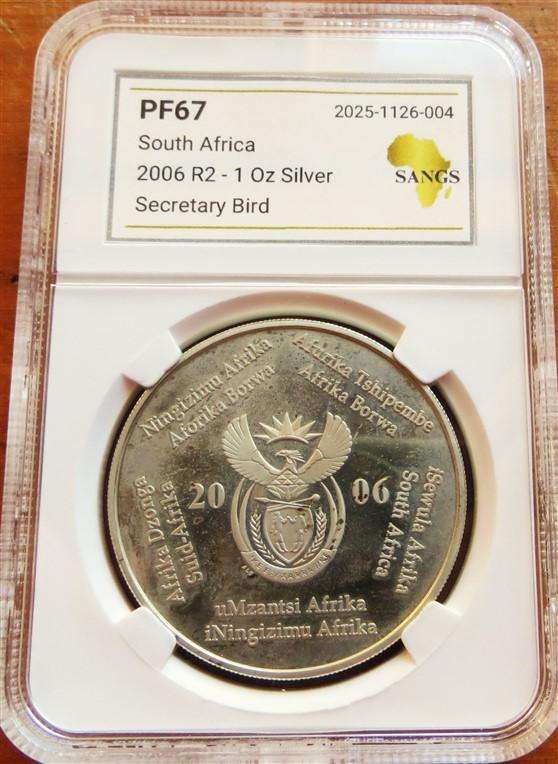 2006 PF67 R2 Secretary Bird Silver SANGS Graded