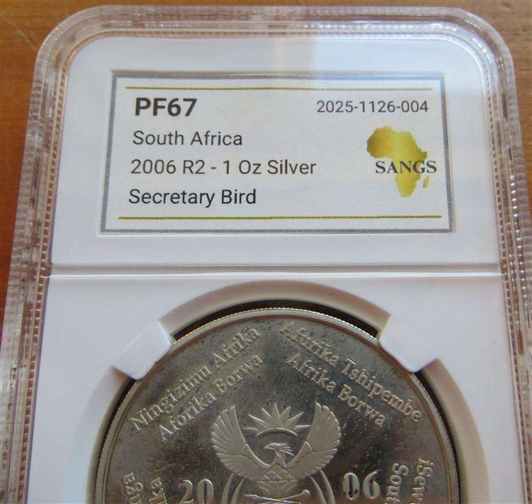 2006 PF67 R2 Secretary Bird Silver SANGS Graded