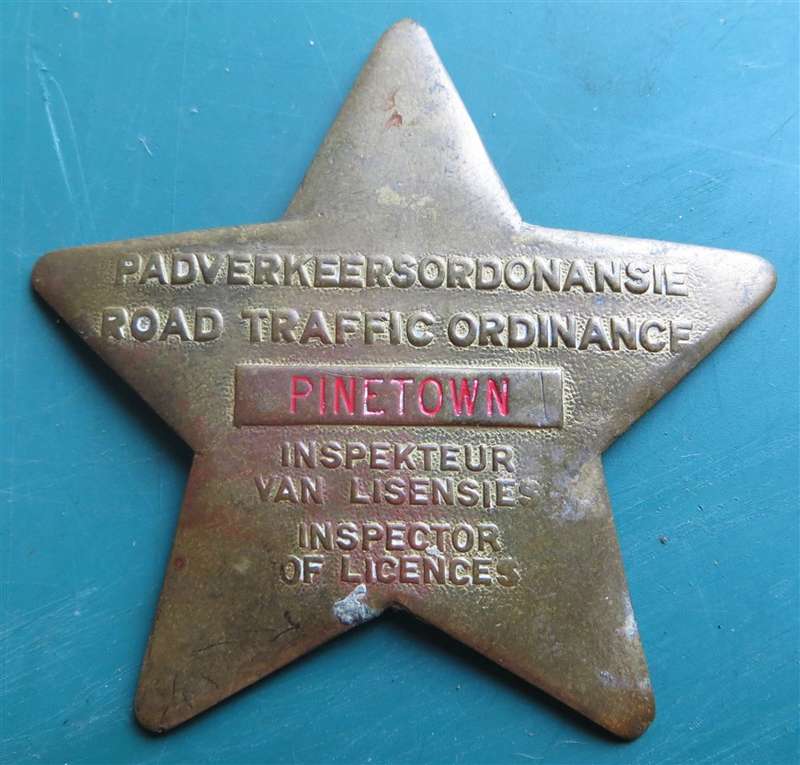 Vintage SA Road Traffic Ordinance - Inspector of Licences Badge