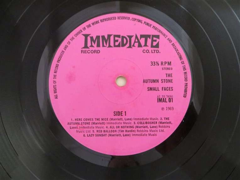 The Autumn Stone - Small Faces Vintage Vinyl LP - VG