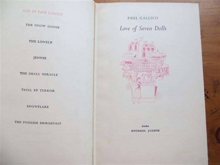 Paul Gallico - Love of Seven Dolls - 1954 Hardcover 1st Edition