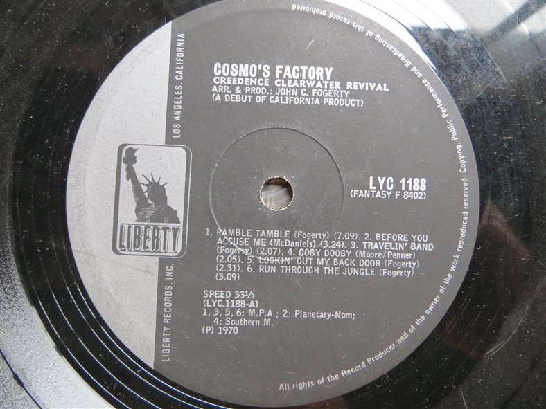 Cosmo's Factory - Creedence Clearwater Revival - Vintage LP - VG