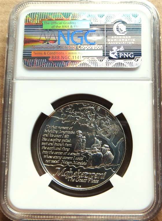 2013 Silver Nelson Mandela MS69 NGC - Life of a Legend