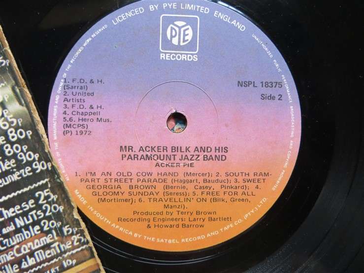 Acker Bilk & the Paramount Jazz Band - Vintage Vinyl LP - VG