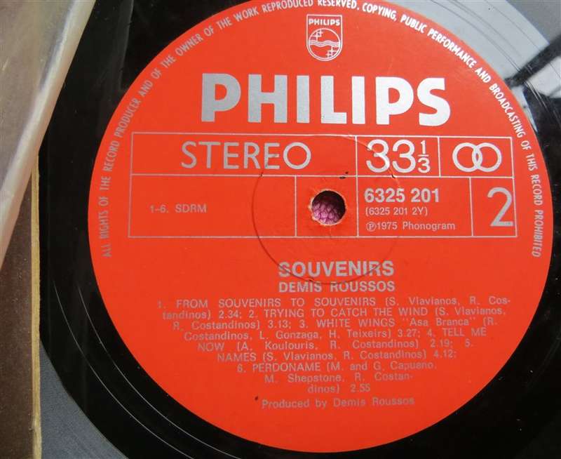 Demis Roussos - Souvenirs - Vintage Vinyl LP VG