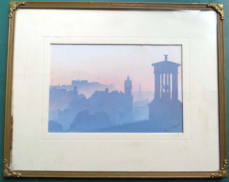 Ronnie Leckie Print in Brass Frame with Glass