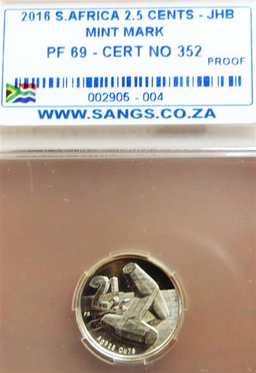 2016 Dolos Tiekie 2 1/2c JHB  Mint Mark PF69 SANGS