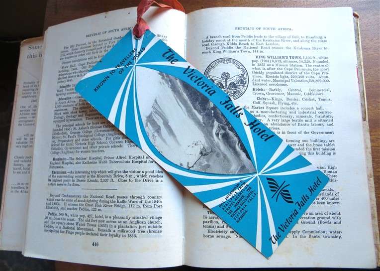 1966 - The Castle Union Line - Guide to South Africa with SA Route Map + Victoria Falls Bookmark