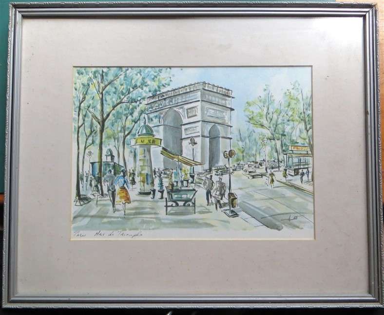 France Arc De Triomf Print in Frame with Glass