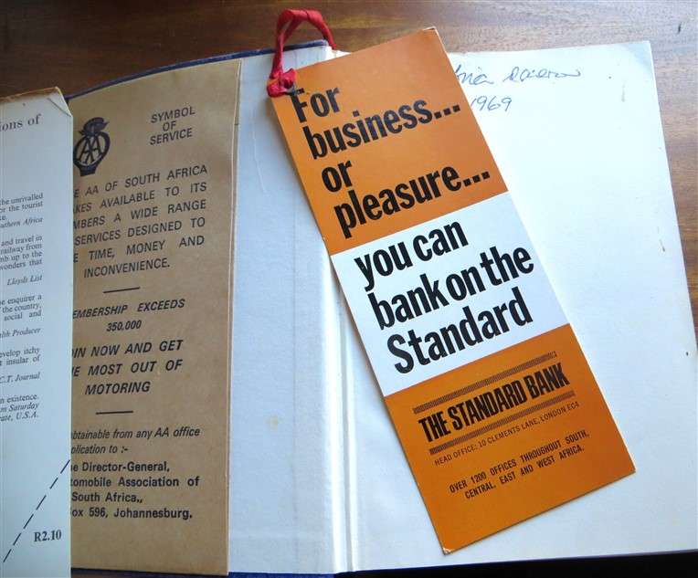 1969 - The Castle Union Line - Guide to South Africa + Period Bookmark