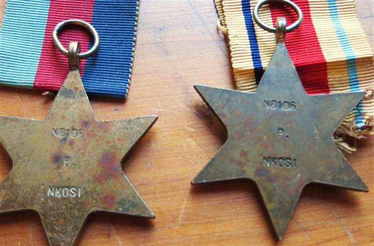 WW2 #N8106 Nkosi group of 4 Medals (to African Soldier) Native Military Corps