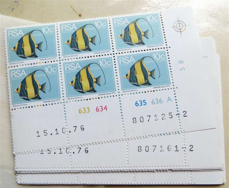 1976 Fish SACC 10C Control Blocks 633-636 - Bid per Block 0f 6