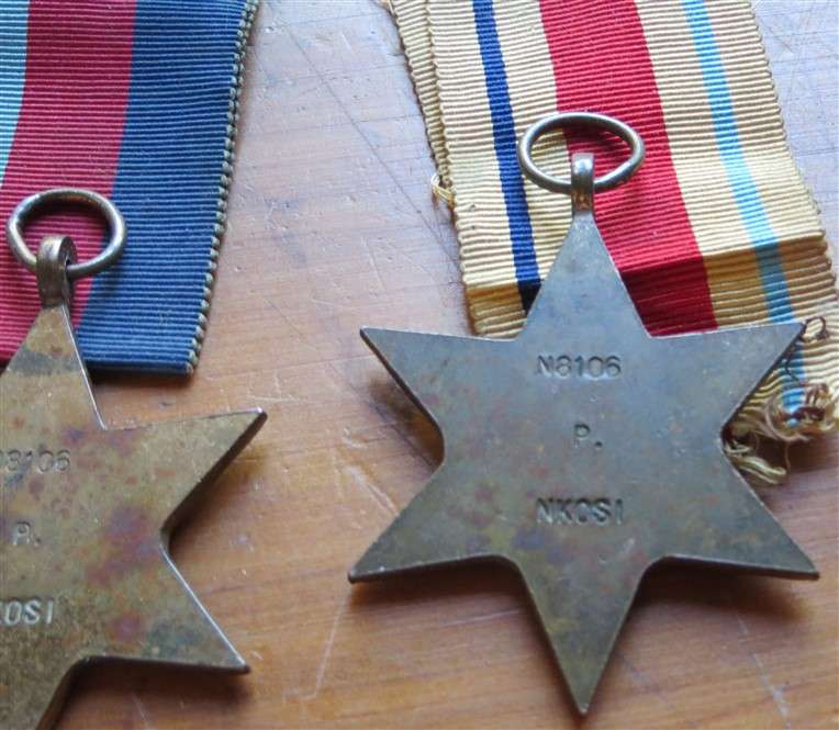 WW2 #N8106 Nkosi group of 4 Medals (to African Soldier) Native Military Corps