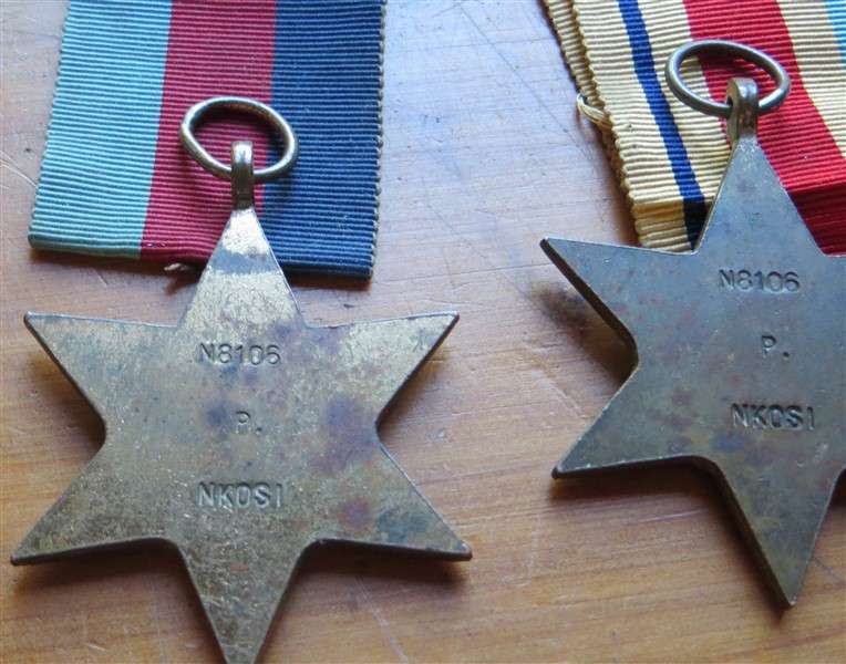 WW2 #N8106 Nkosi group of 4 Medals (to African Soldier) Native Military Corps