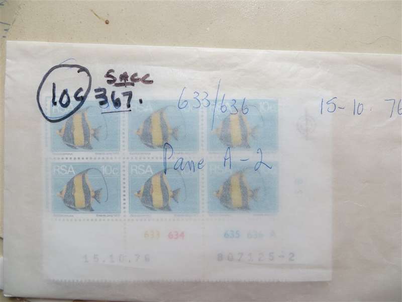 1976 Fish SACC 10C Control Blocks 633-636 - Bid per Block 0f 6