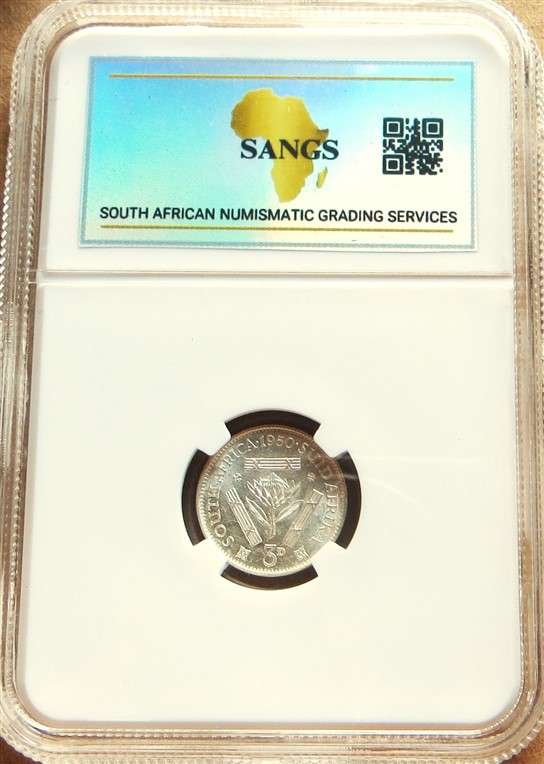 1950 3d Silver SANGS Graded UNC details