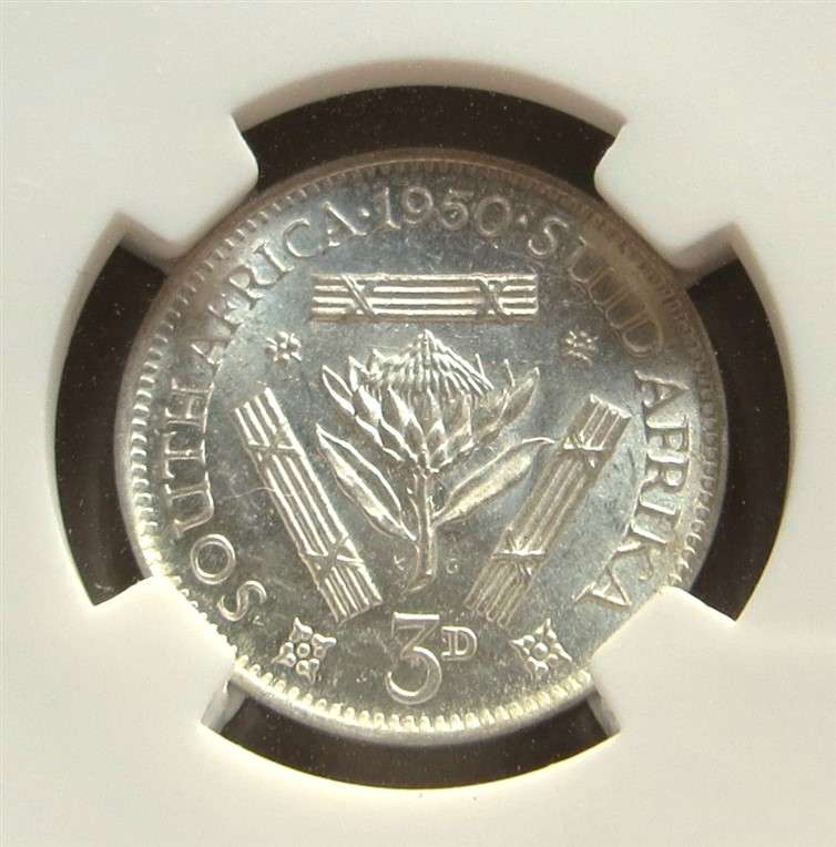 1950 3d Silver SANGS Graded UNC details