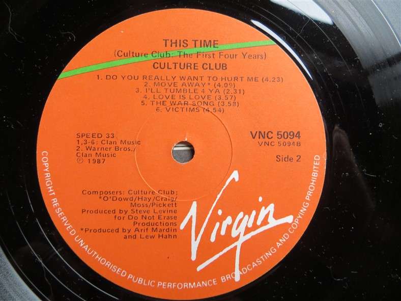 Culture Club - This Time - Vintage LP - VG