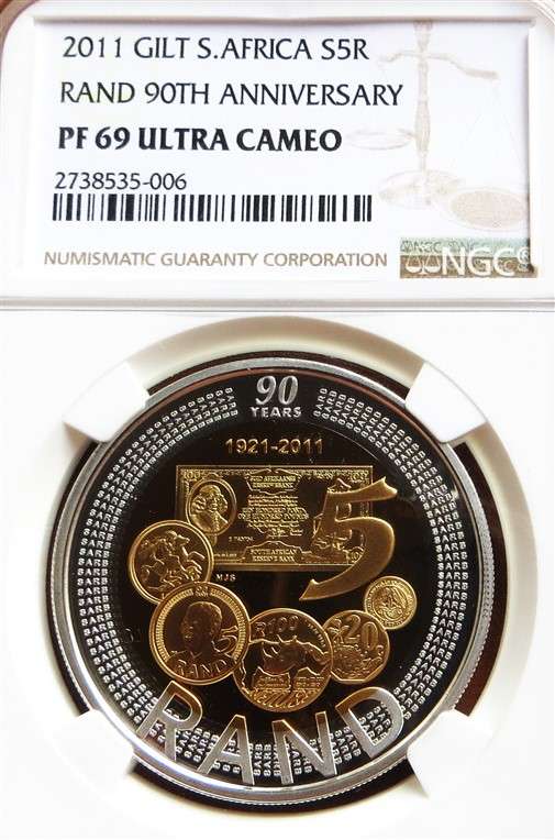 2011 NGC PF69 Silver Gilt Crown R5 90th Anniverssary