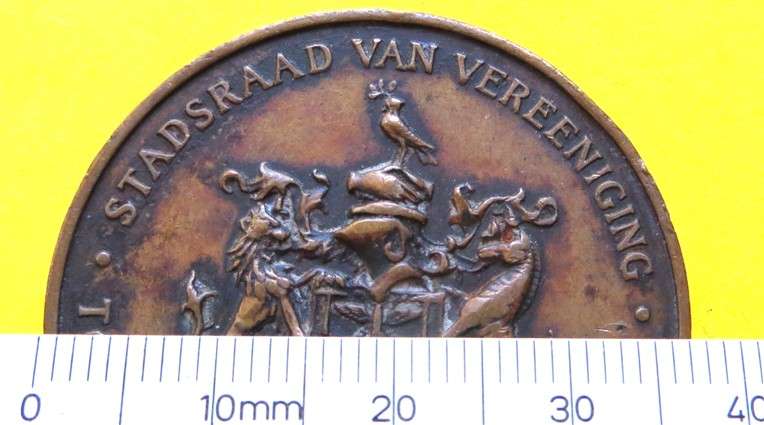 1960 50th Anniv. Union of South Africa Vereeniging  Growth Medallion