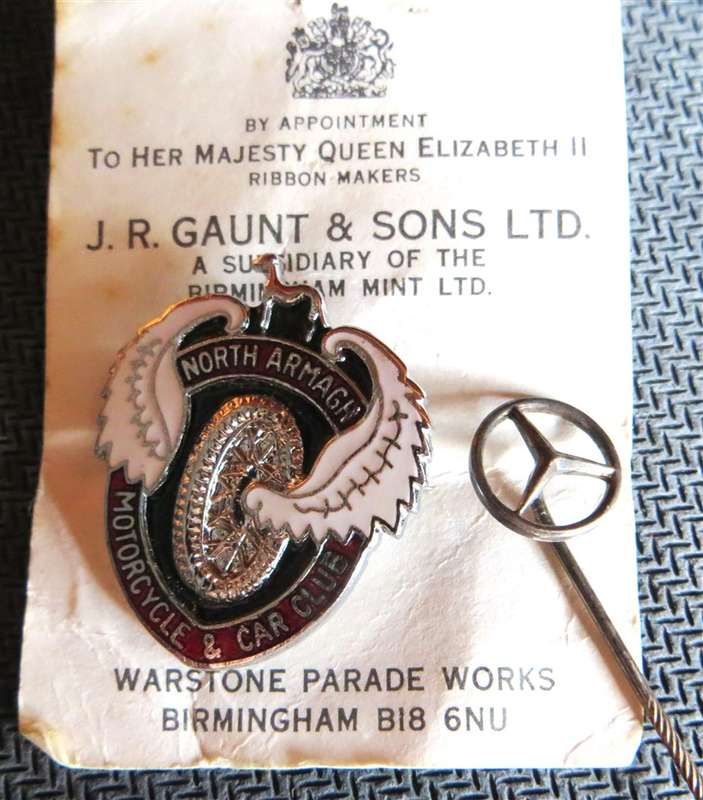North Amargh Motorcycle & Car Club badge + Merc Pin Badge