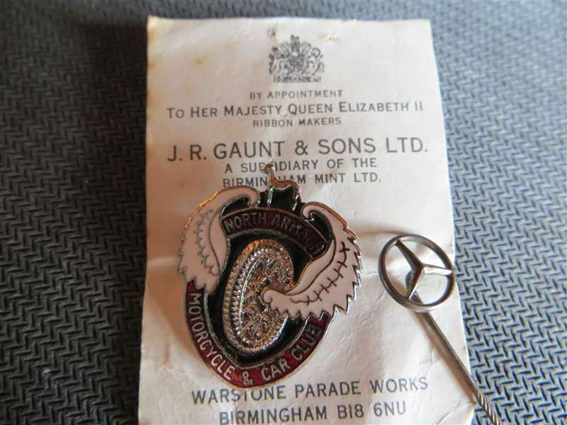 North Amargh Motorcycle & Car Club badge + Merc Pin Badge
