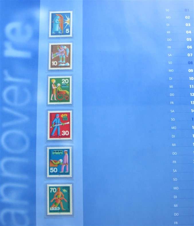 Germany - 1998 Stamps Calendar as Pictured