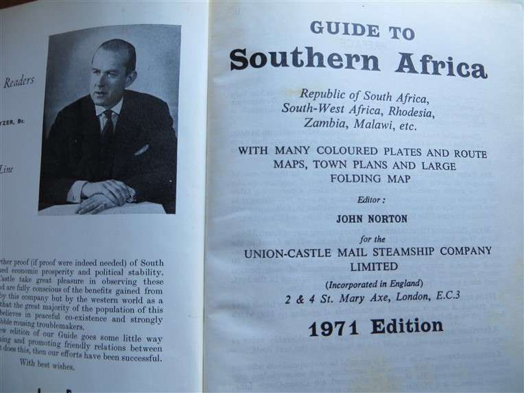 1971 - The Castle Union Line - Vintage Guide to South Africa + AA Route Map