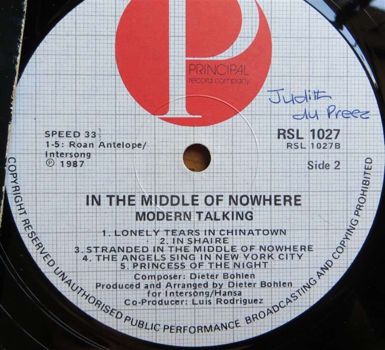 Modern Talking 4th Album Vintage Vinyl LP - VG