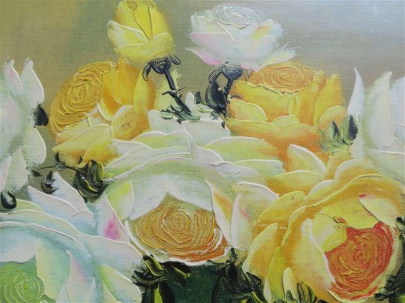 Unknown Original signed Oil Painting Roses - signed Ramund/Raymond