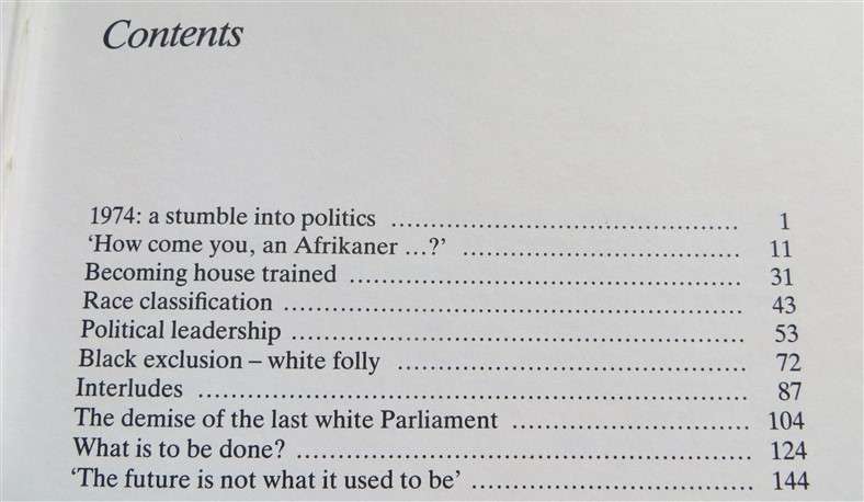 The Last White Parliament - Van Zyl Slabbert