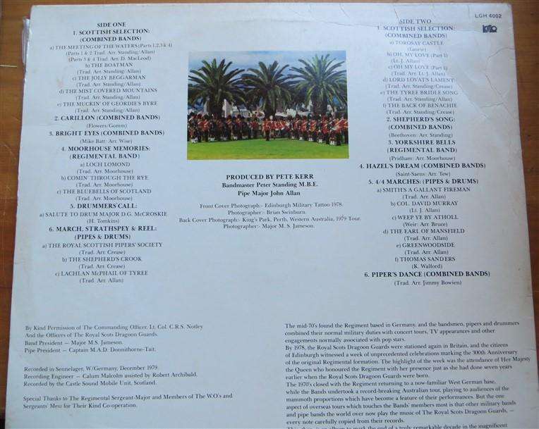 The Royal Scots Dragoon Guards - Into the Eighties - Vintage Vinyl LP VG