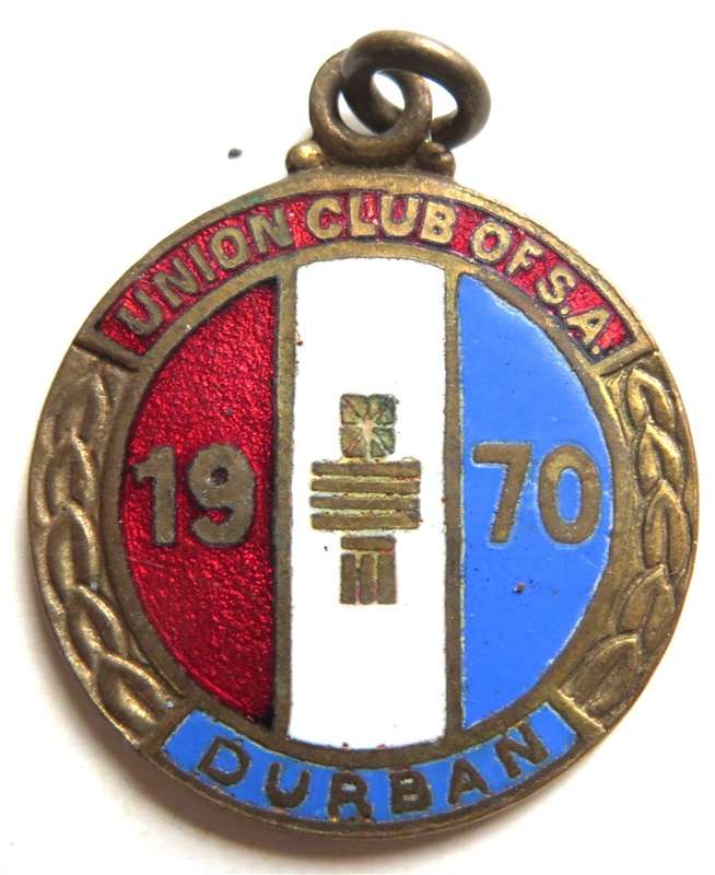 1970 Union Club of South Africa Medallion - Durban